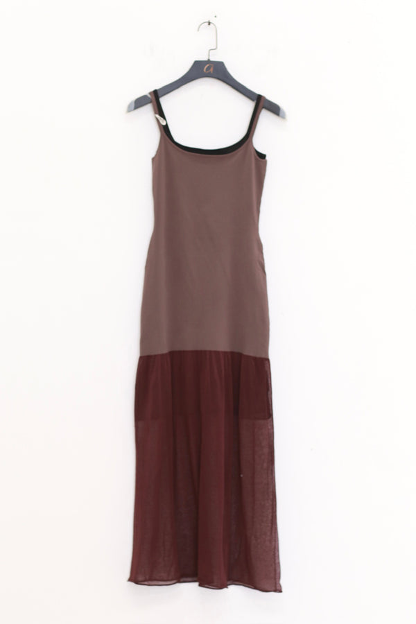 SWAYING 25 Spring/Summer Two-piece Suspender Fishtail Long Skirt SW-SW25SS2L02C4-ZONG Brown SW-SW25SS2L02C1